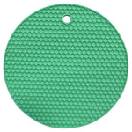 tapis table silicone moderne hexagones antidérapant résistant chaleur plat antidérapant multicolore vert violet bleu