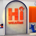 lettres 3d relief autocollant mural décoratif moderne couleur assortie mur intérieur