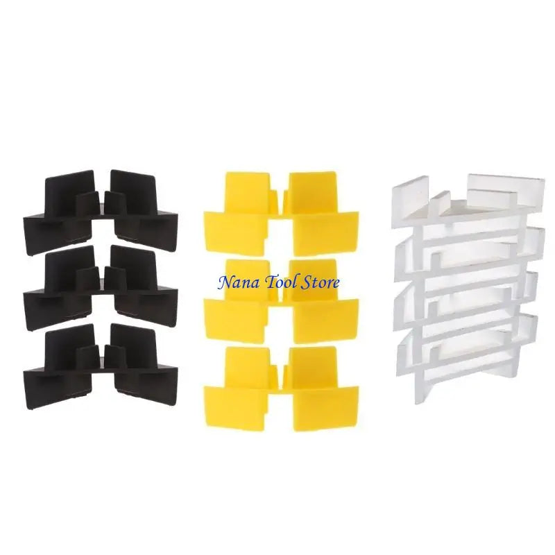 supports plateau jaune noir blanc clips pratiques utilitaires cuisine maison empilement organisation espacio