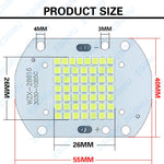 panneau led intégré 50w blanc 50 diodes smd aluminium moderne 3000k 6000k