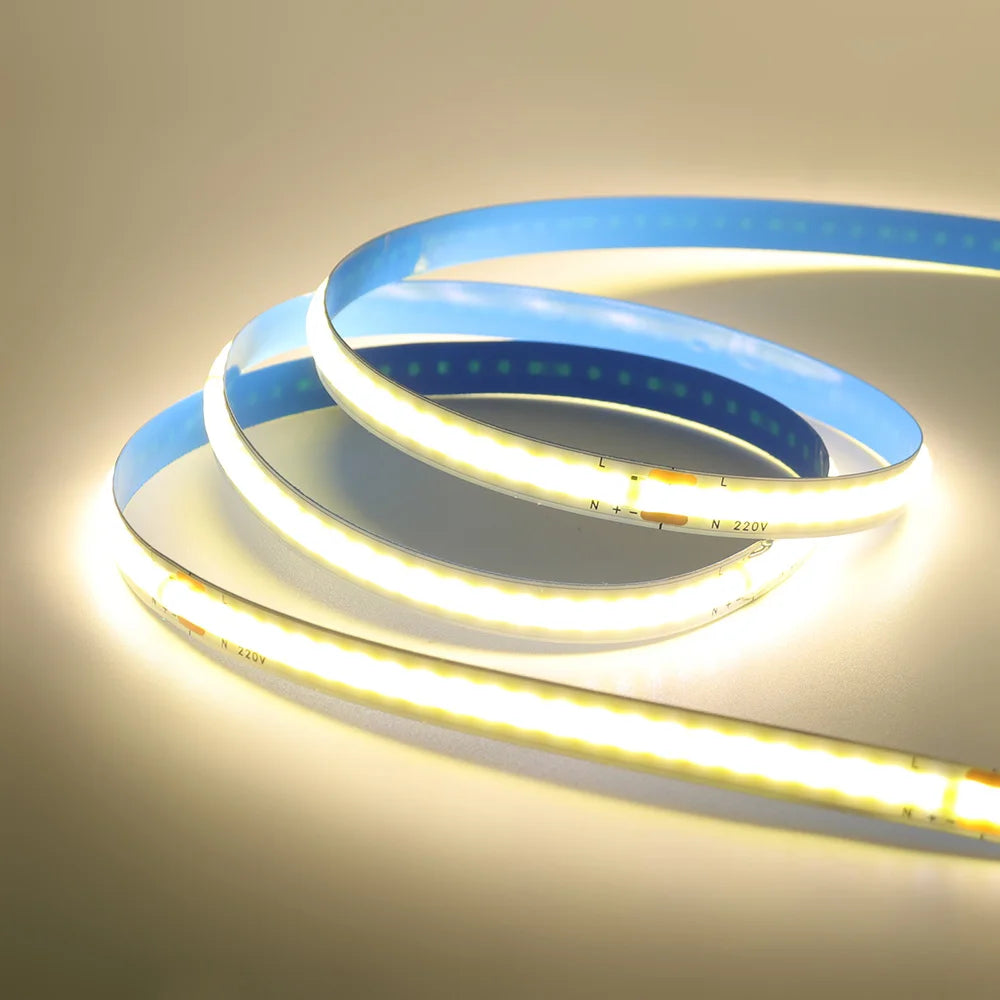 ruban led blanc jaune bleu 240leds adhésif ligne continue 3000 6500k 220v 50000h