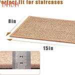 tapis d'escalier beige clair tissé motifs géométriques simple moderne antidérapant durable