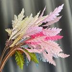 feuilles artificielles soie rose orange rouge vert bleu branche décorative extérieur naturelle maison salon