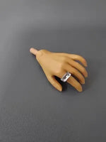 Bague miniature poupée 1/6 pierres précieuses boîte rangement décorative rouge