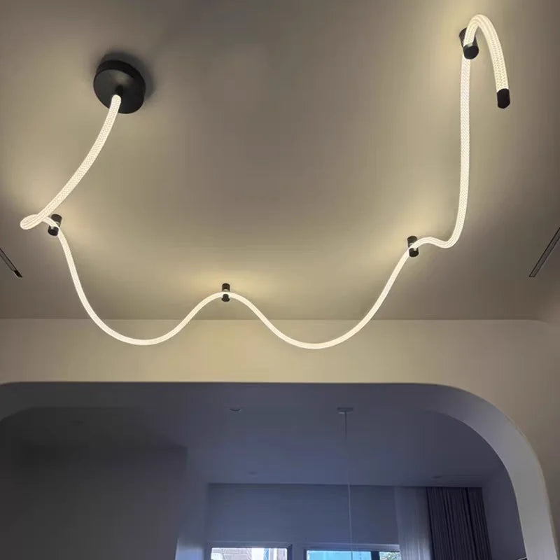 lampe néon spirale moderne rétro blanc clips câble led 4500k 3000k 6500k