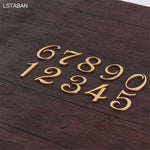 numéros maison laiton doré lettres relief plaque porte classique decoration murale haute qualité brosséextérieurintérieur