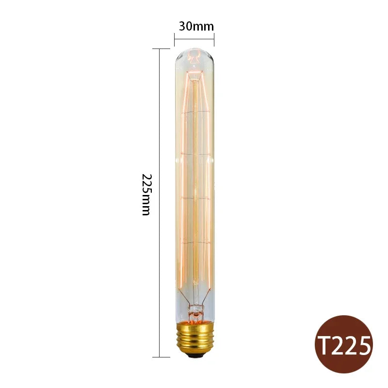 Ampoules Edison vintage filaments spirales dorées transparentes E27 250 lumens 30000h