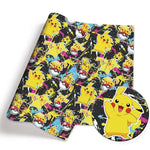 tapis souris pikachu pokémon pop art noir jaune blanc rouge orange adhésif polyester coton