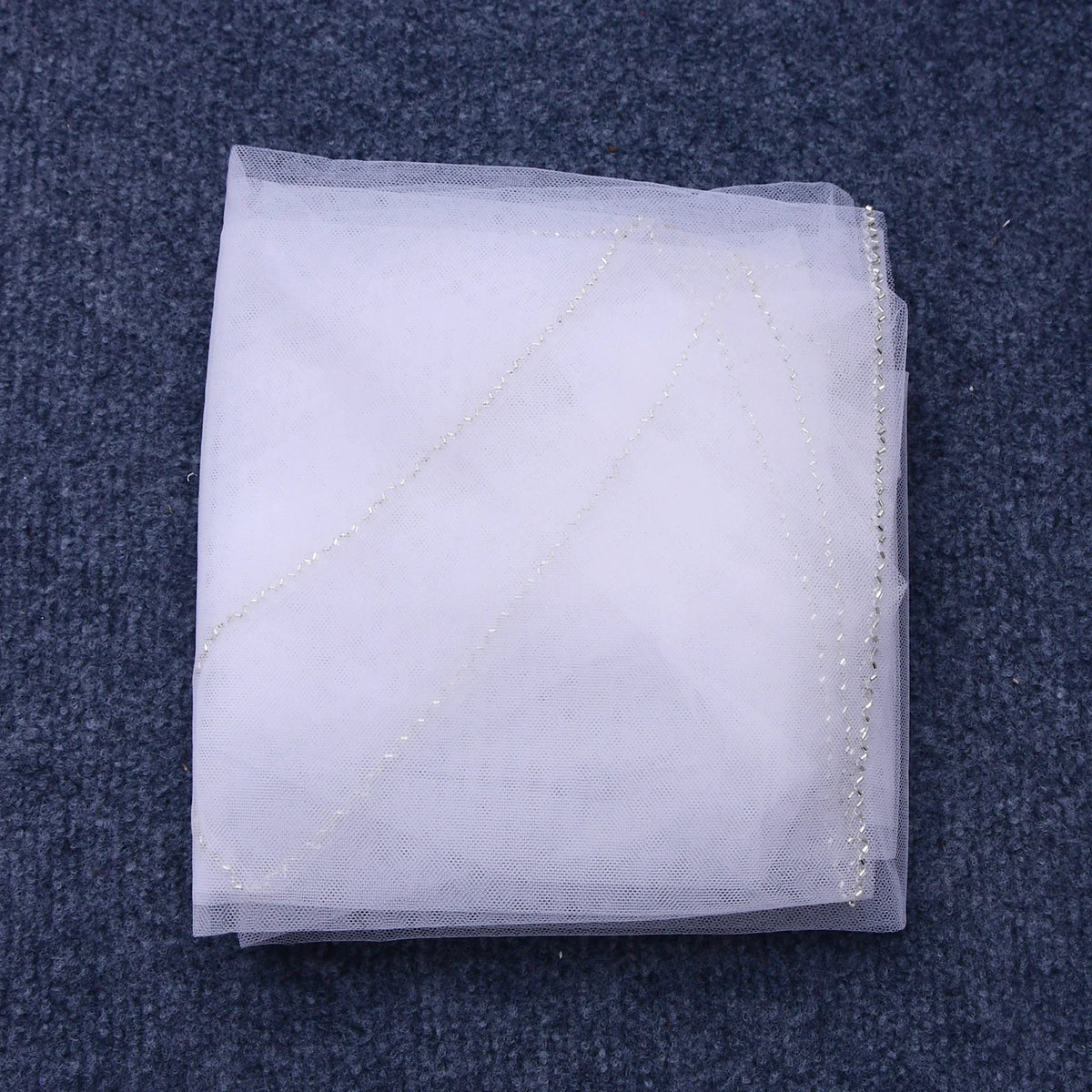 voile mariée blanc bordure transparent classique élégant chainette ondulée tulle fine bridal veils