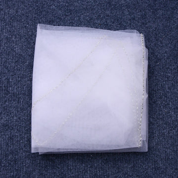 voile mariée blanc bordure transparent classique élégant chainette ondulée tulle fine bridal veils