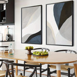 tableaux abstraits contemporains minimalistes sans cadre blanc gris noir beige