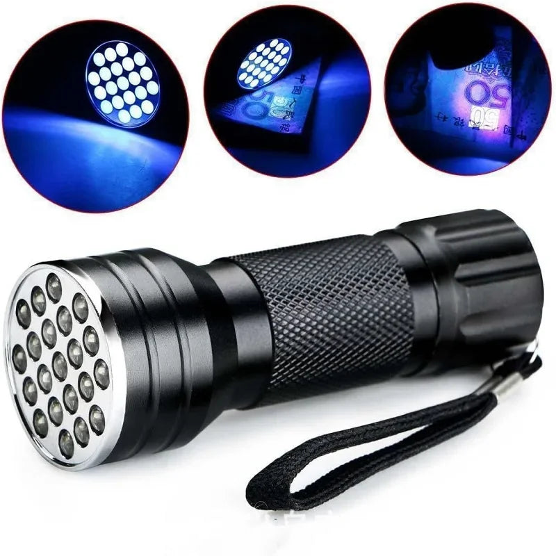 lampe poche uv led 1000 lumens 10w intense noir inspection scorpion fluorescence violette