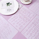 moule décoration gâteau alphabet numérique transparent lettres chiffres ponctuation respectueux environnement