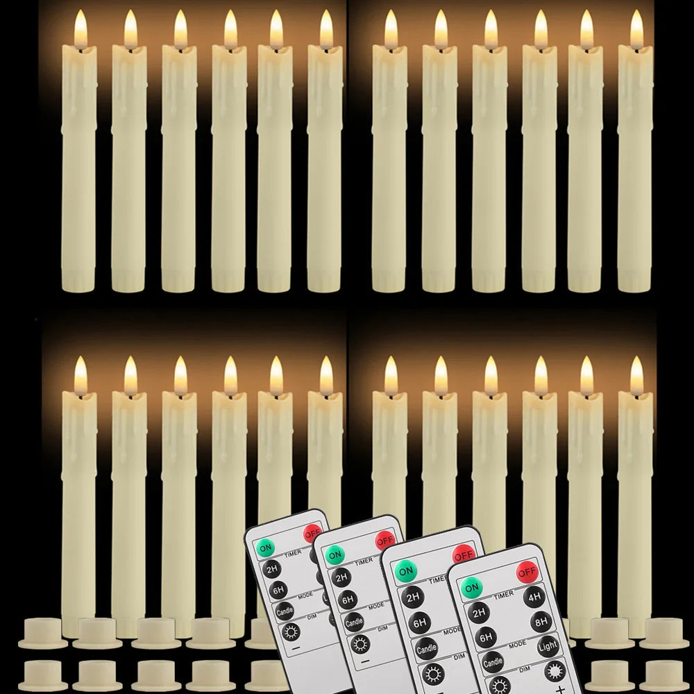 décoration intérieure moderne bougies led sans flamme blanc opaques télécommande pièces base plate