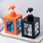 distributeur savon liquide orange noir blanc transparent moderne minimaliste 500ml 750ml 1000ml Pompe rechargeable