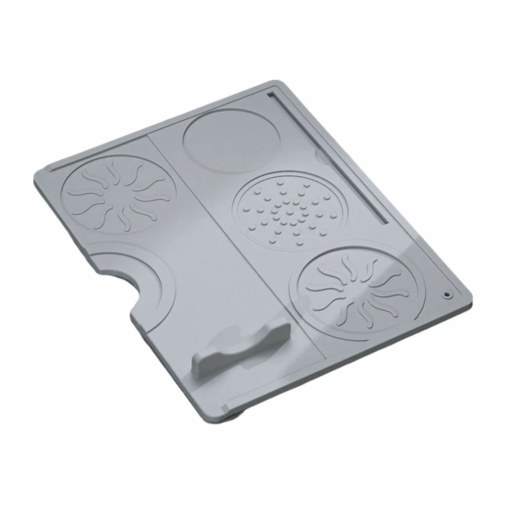 tapis protection moderne noir blanc motifs floraux poignées surface lisse qualité alimentaire durable