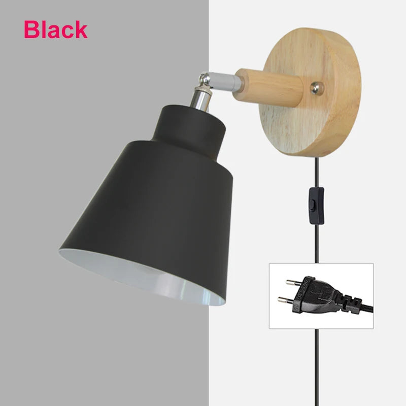 lampe murale moderne conique noire gris blanche jaune rose éclairage chambre entrée étude