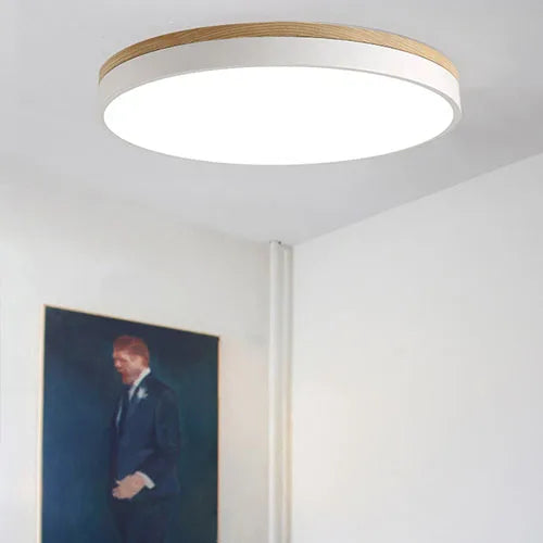 plafonnier led moderne gris bois rose jaune noir blanc minimaliste 27w 3sources