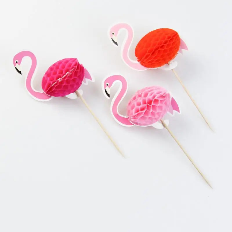 décoration fête hawaïenne ananas flamant rose palmier fruits coquille noix coco lunettes soleil clips