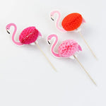 décoration fête hawaïenne ananas flamant rose palmier fruits coquille noix coco lunettes soleil clips