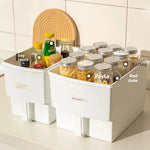 boîtes rangement blancs plastique moderne fixation pots conservation verre couvercles métalliques