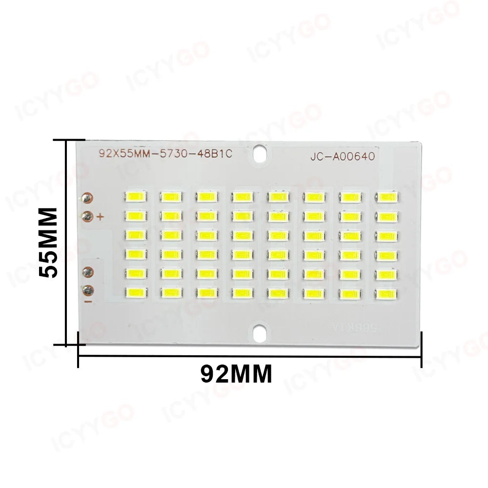 plaques led argentées 3w 3.2v 48 diodes industrielle technique rechargeable solaire blanc