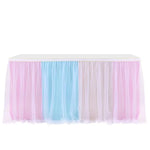 jupe table rose vert pastel bleu pastel rayures horizontales velcro festive