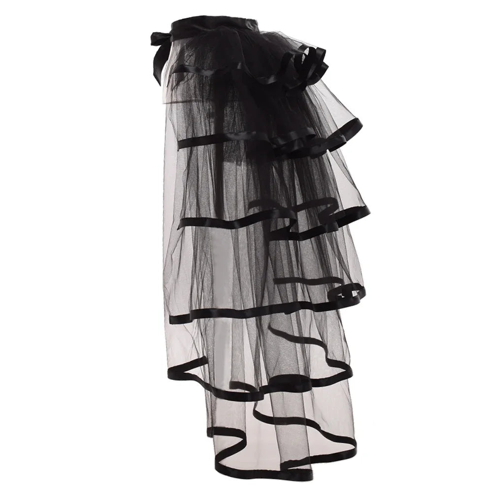 jupe tulle rouge blanche noire marron transparente rubans vintage mousseline cocktail femme