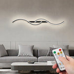 Applique murale LED noire moderne de 60cm avec télécommande