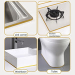 Ruban décoratif pailleté or argent blanc moderne adhésif 5m longueur chambre salon