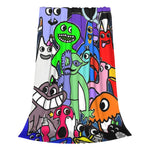 couverture multicolore dessins animés moderne anti boulochage polyester portable hiver été 80x60in 60x50in 50x40in