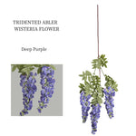 décoration intérieure guirlande fleurs artificielles bleu blanc rose vert naturel