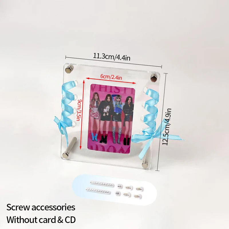 cadre photo moderne transparent clips photo affiche carte postale support cd kpop decoration chambre