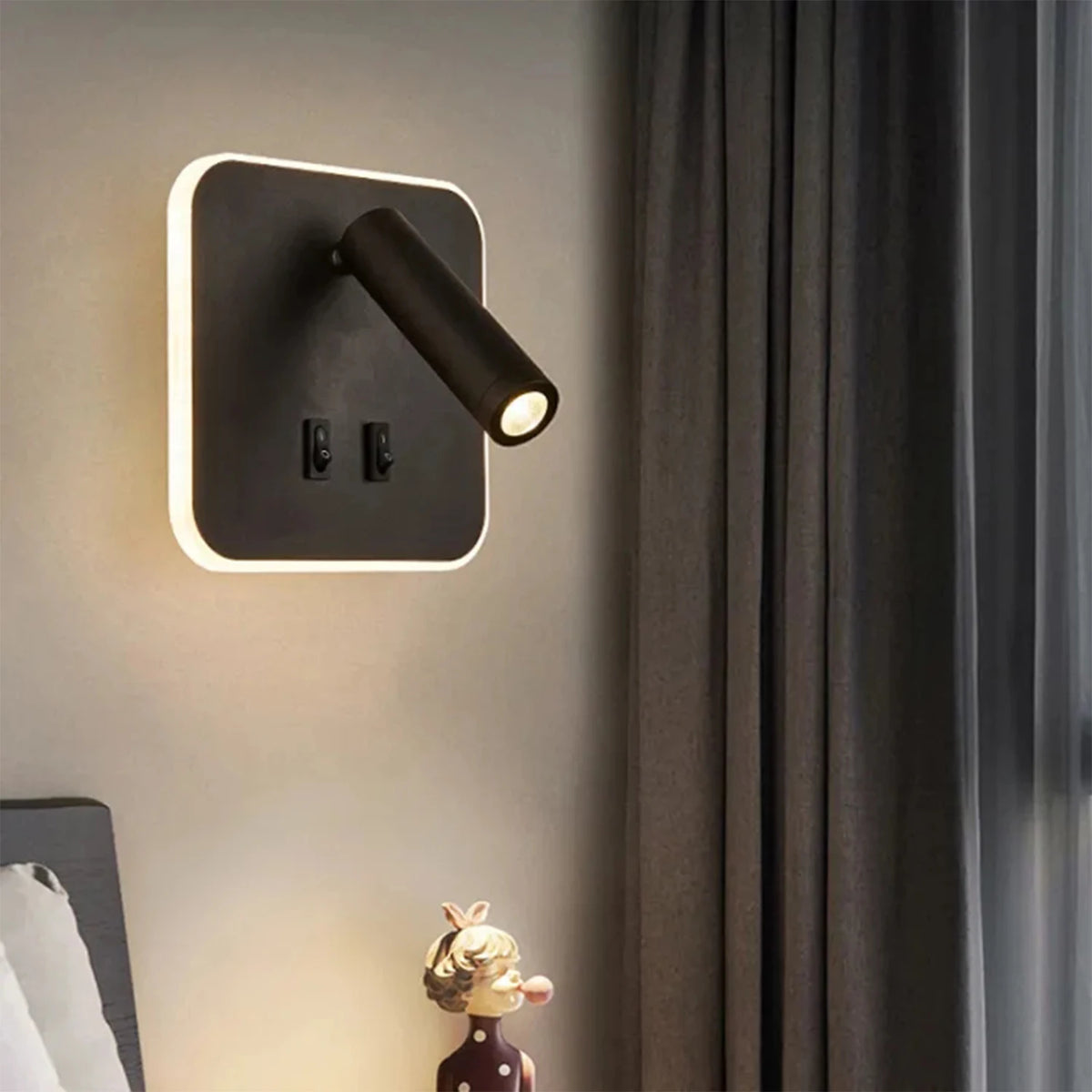 lampe murale moderne blanc mat orientable cuisine chambre coucher étude entree