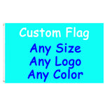 drapeau personnalisable bleu texte simple décoration polyester super tex