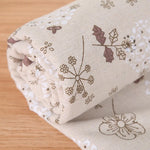 tissu coton imprimé fleurs beige rustique décoration maison bricolage couture résistant