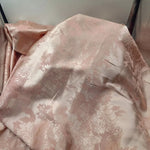 tissu floral or rose élégant classique satiné polyester largeur 150cm