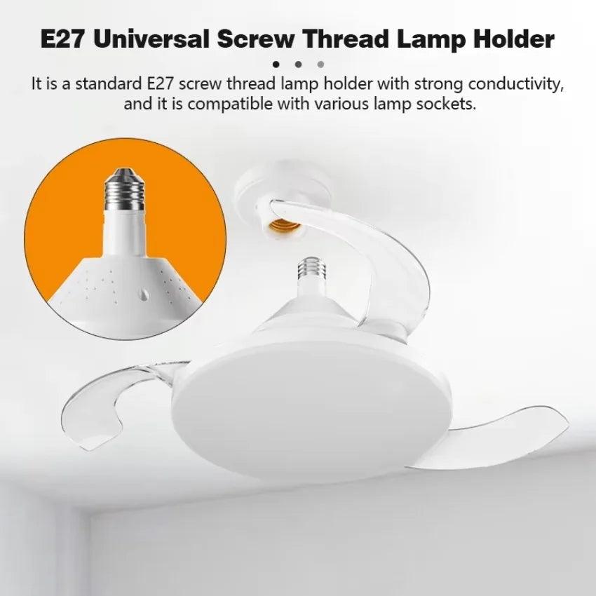 ventilateur lumière led invisible télécommande ampoules moderne minimaliste fixations blanc
