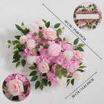 guirlande fleurs artificielles roses pivoines mariage anniversaire arches décorations extérieures romantiques classiques