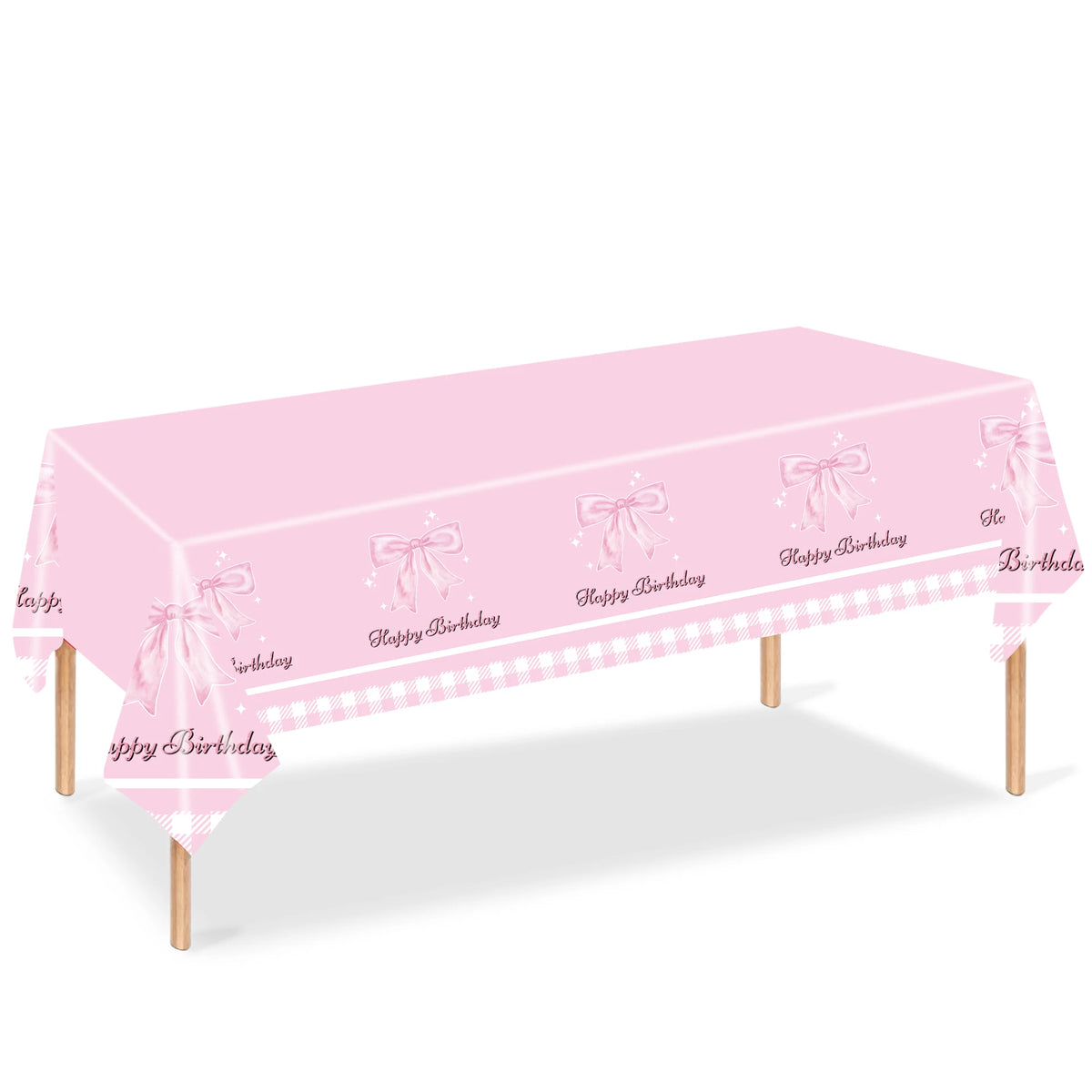vaisselle jetable rose anniversaire filles assiettes gobelets serviettes nappe motif ruban fête enfant