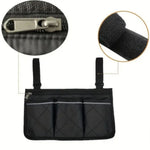 sac main noir quilted pratique clips trois poches zip réfléchissant