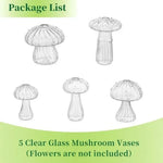 vases champignons rose moderne rayures verticales transparents décoration intérieure minimaliste