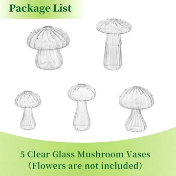 vases champignons rose moderne rayures verticales transparents décoration intérieure minimaliste