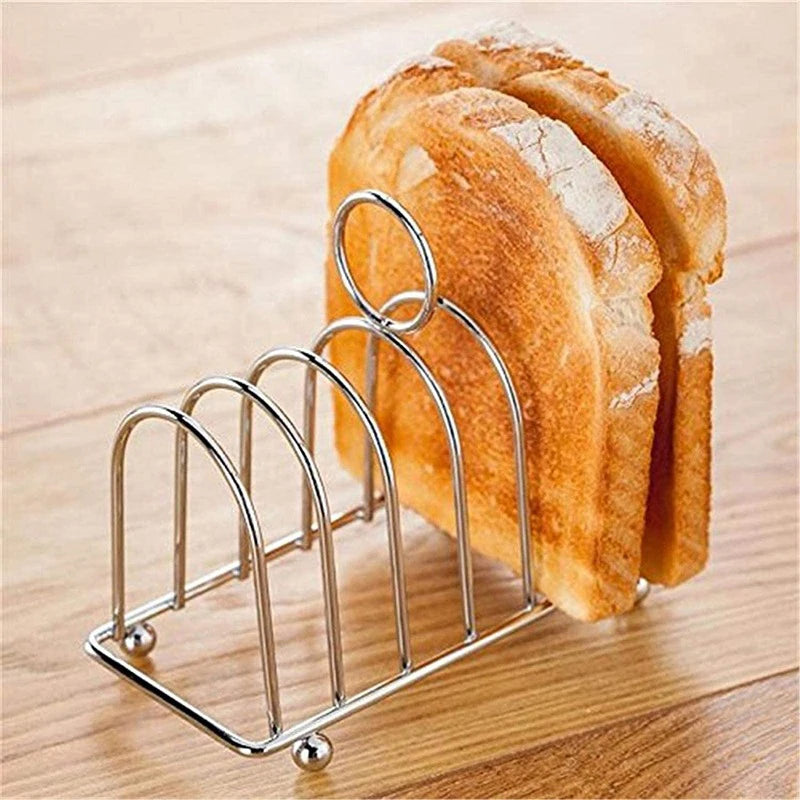 organisateur tranches pain argenté réfrigérateur toast holder slicer rangement rétro utilitaire pieds billes