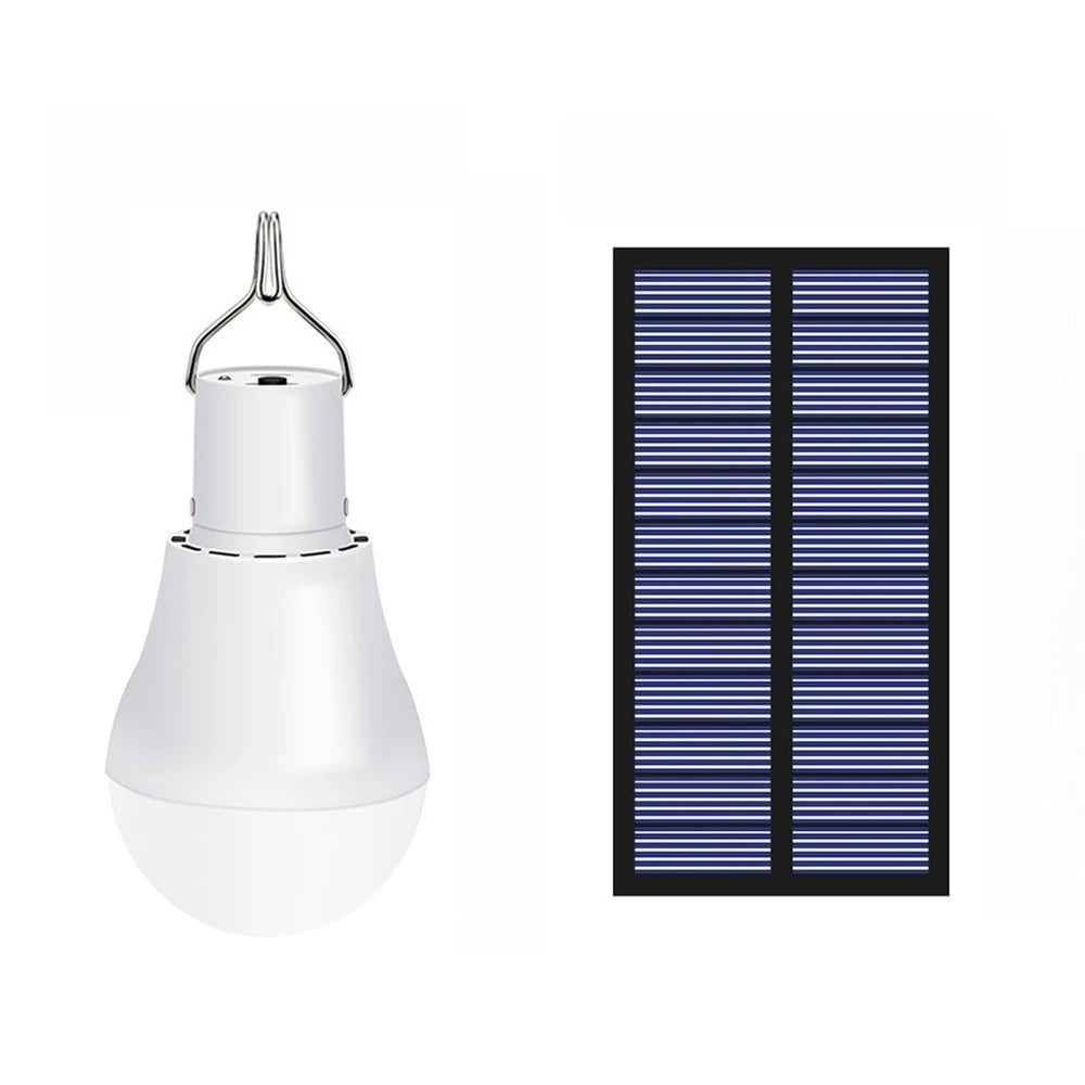 ampoule led solaire blanc moderne étanche portable haute luminosité crochet câble panneau solaire