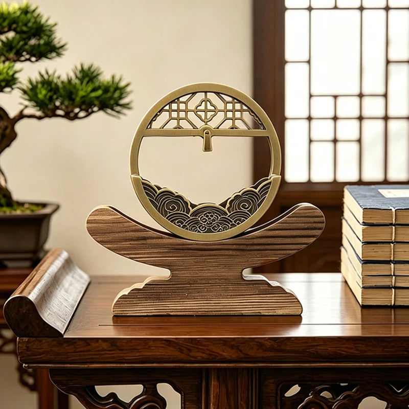 brûleur d'incens aromathérapie spirale décorative métal motifs gravés asiatique traditionnel décoration maison