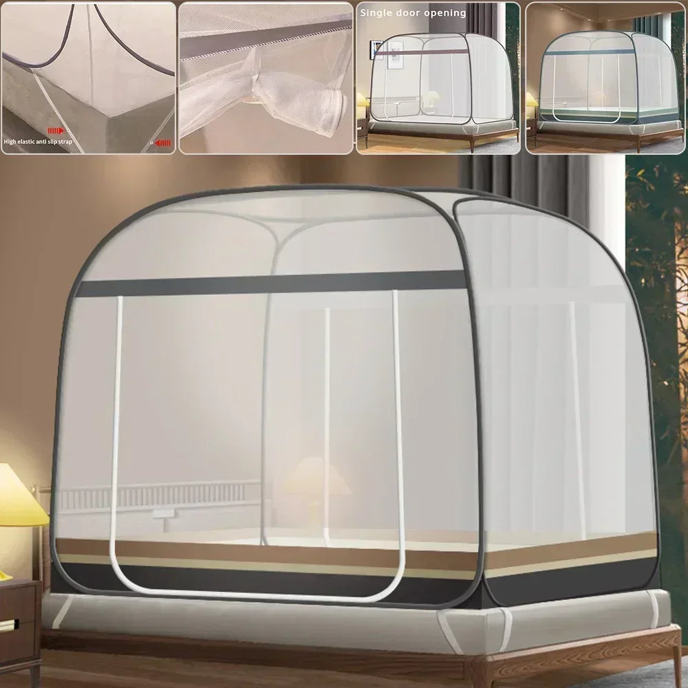 moustiquaire portable filet anti moustique blanc camping voyage lit maison élastiques antidérapants maille fine