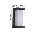 lampe murale moderne led ip65 étanche noir blanche éclairage extérieur jardin cloisonalley