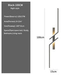 lampe murale moderne led noir minimaliste chambre cuisine éclairage quotidien fixée mur flux lumineux