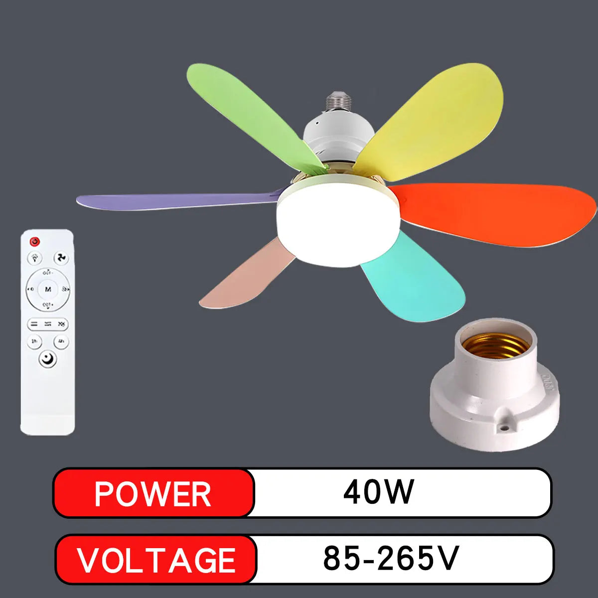 ventilateur moderne blanc lumières led télécommande flux lumineux élevé certification ul cem